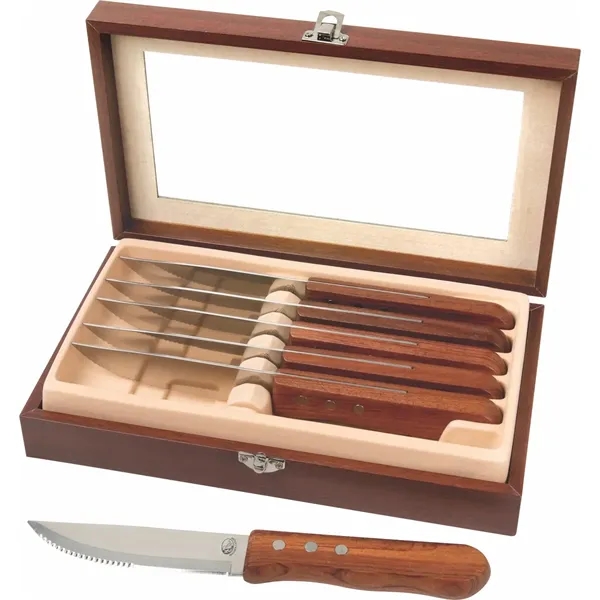 Custom Niagara Cutlery™ Rosewood 6-Piece Steak Knife Set