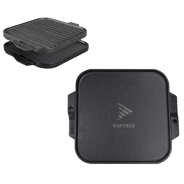 Custom Lodge® 10.5" Cast Iron Reversible Grill / Griddle