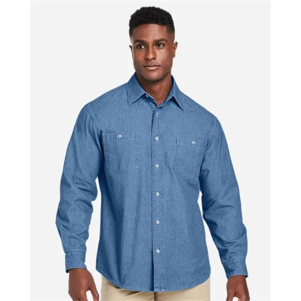 Harriton Unisex Denim Shirt Jacket - Harriton Unisex Denim Shirt Jacket - Image 0 of 4