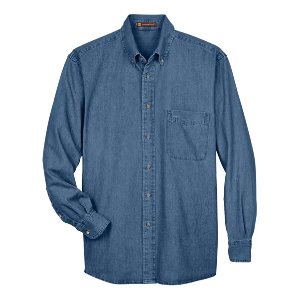 Harriton Men's Denim Shirt - Harriton Men's Denim Shirt - Image 3 of 6