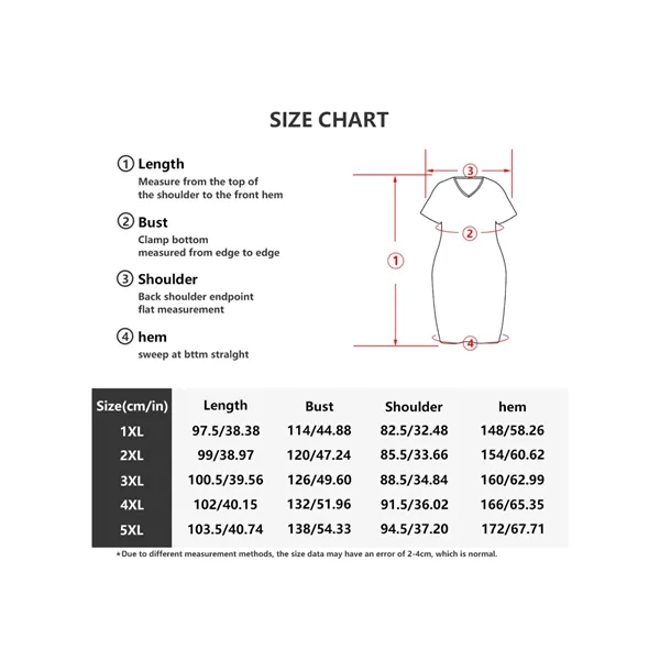 DTF Custom Plus Size V-Neck Dress with Pockets - No MOQ - DTF Custom Plus Size V-Neck Dress with Pockets - No MOQ - Image 4 of 4