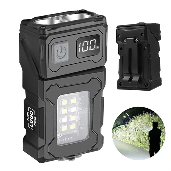 COB LED Digital Display Strong Light Magnetic Flashlight - COB LED Digital Display Strong Light Magnetic Flashlight - Image 0 of 4