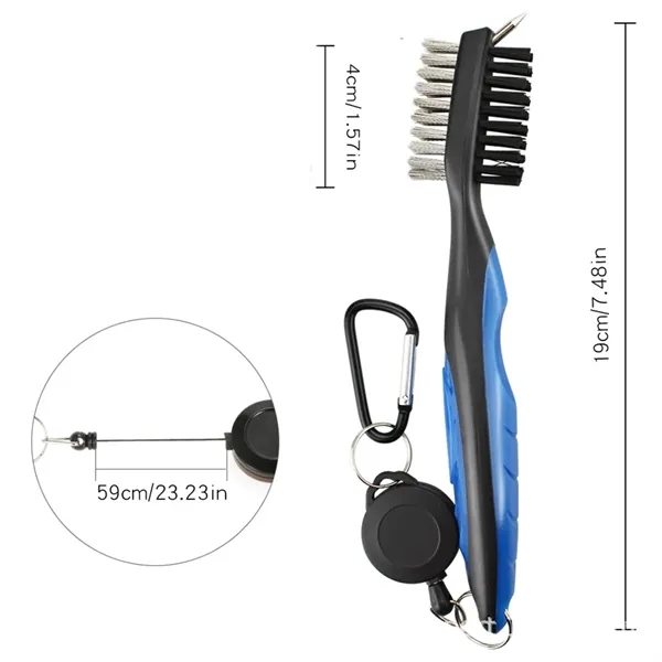 Golf Club Cleaning Brush With Keychain - Golf Club Cleaning Brush With Keychain - Image 1 of 6