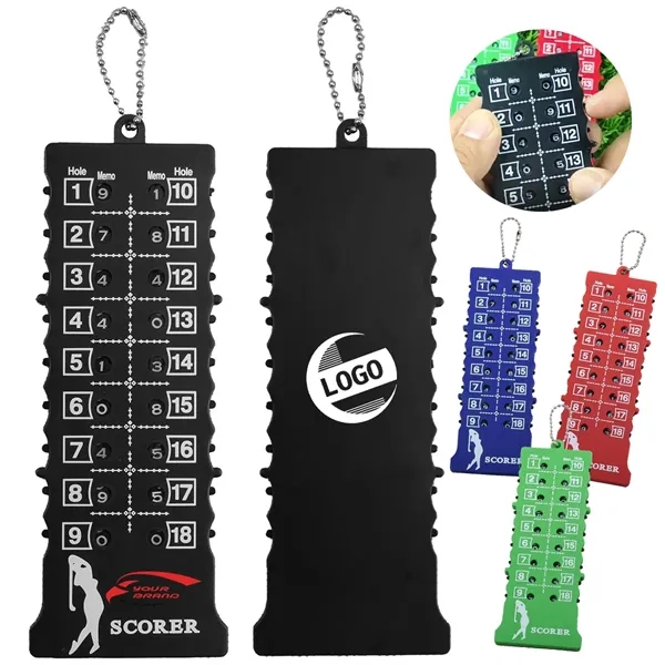 Golf Strip 18 Hole Score Counter Keychain - Golf Strip 18 Hole Score Counter Keychain - Image 0 of 4