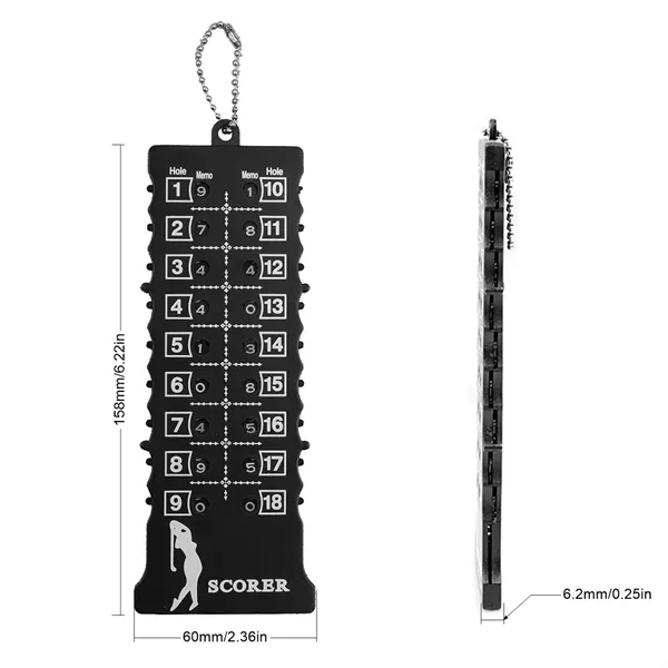 Golf Strip 18 Hole Score Counter Keychain - Golf Strip 18 Hole Score Counter Keychain - Image 1 of 4