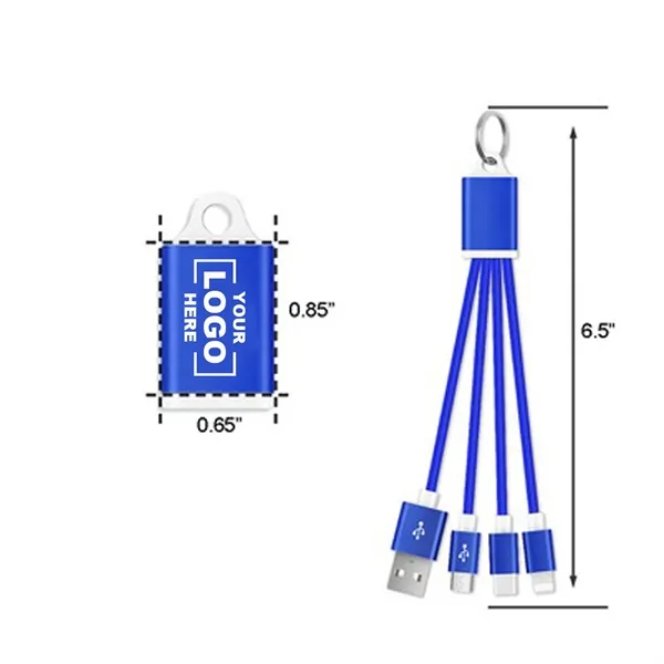 Multi-Function Charging Cable With Keychain - Multi-Function Charging Cable With Keychain - Image 3 of 3