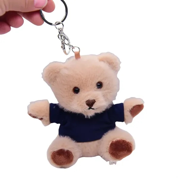 Mini Plush Bear Keychain Cute Soft Gift for All Ages - Mini Plush Bear Keychain Cute Soft Gift for All Ages - Image 2 of 8