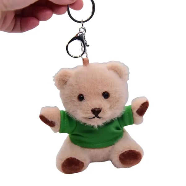 Mini Plush Bear Keychain Cute Soft Gift for All Ages - Mini Plush Bear Keychain Cute Soft Gift for All Ages - Image 3 of 8