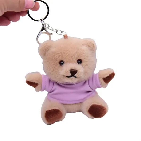 Mini Plush Bear Keychain Cute Soft Gift for All Ages - Mini Plush Bear Keychain Cute Soft Gift for All Ages - Image 5 of 8
