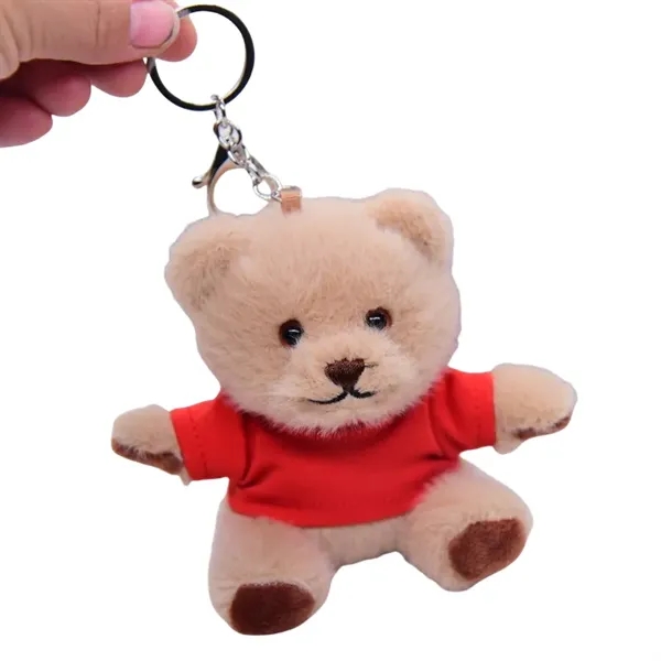 Mini Plush Bear Keychain Cute Soft Gift for All Ages - Mini Plush Bear Keychain Cute Soft Gift for All Ages - Image 6 of 8