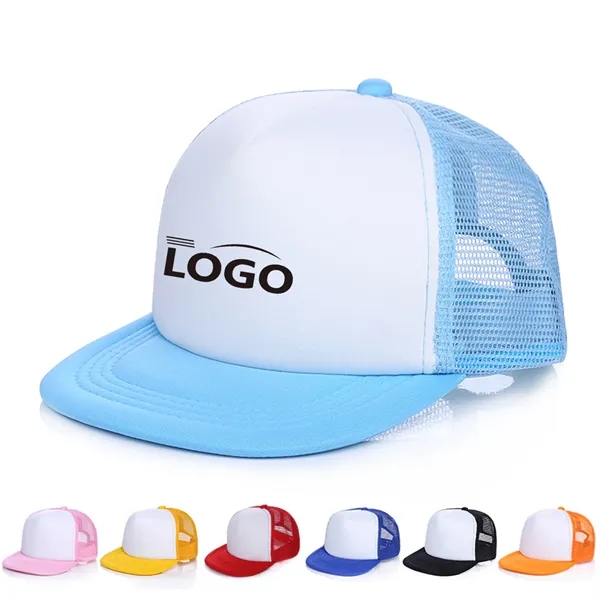 Mesh Back Two-Tone Flat Bill Cap - Mesh Back Two-Tone Flat Bill Cap - Image 0 of 1
