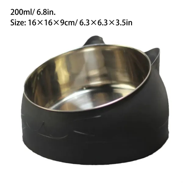 Stainless Steel Cat Ear Pet Bowl - Stainless Steel Cat Ear Pet Bowl - Image 1 of 6