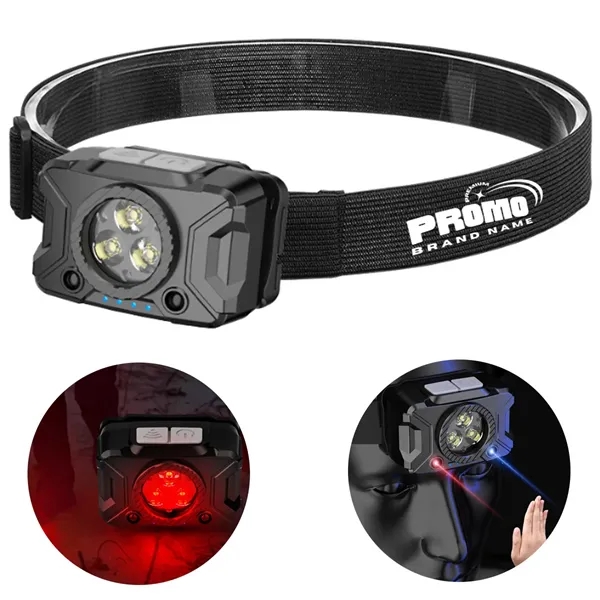 Rechargeable LED Headlamp with Adjustable Strap - Rechargeable LED Headlamp with Adjustable Strap - Image 0 of 6