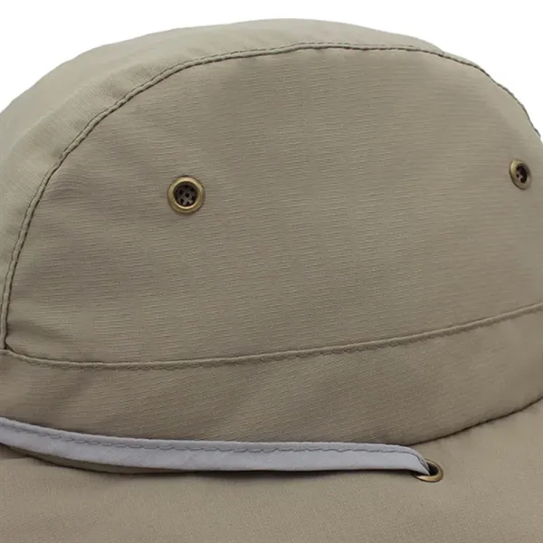 Wide Brim Sun Hat with Adjustable Chin Strap - Wide Brim Sun Hat with Adjustable Chin Strap - Image 3 of 6