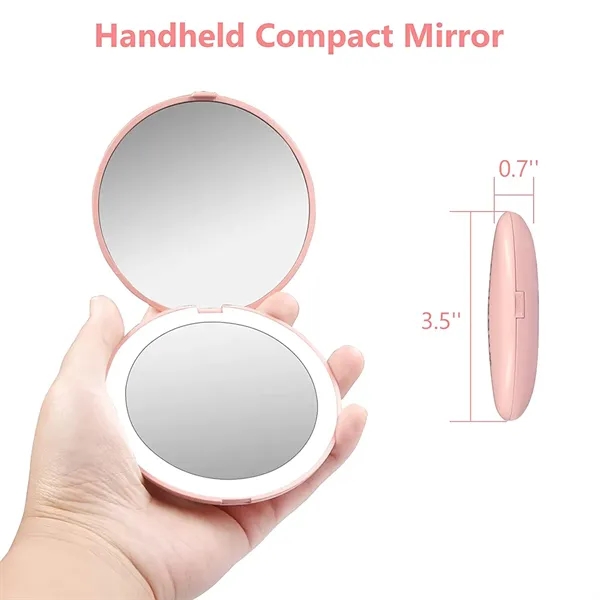 Rechargeable LED Travel Makeup Mirror - Rechargeable LED Travel Makeup Mirror - Image 1 of 4