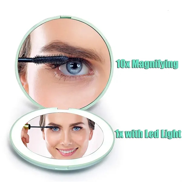 Rechargeable LED Travel Makeup Mirror - Rechargeable LED Travel Makeup Mirror - Image 2 of 4