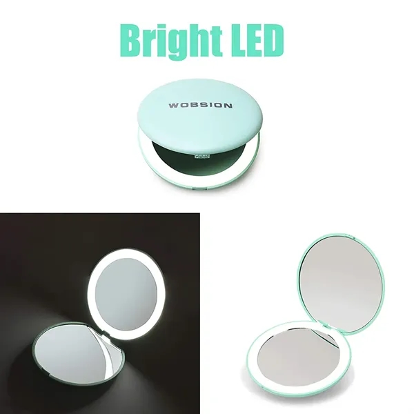 Rechargeable LED Travel Makeup Mirror - Rechargeable LED Travel Makeup Mirror - Image 3 of 4