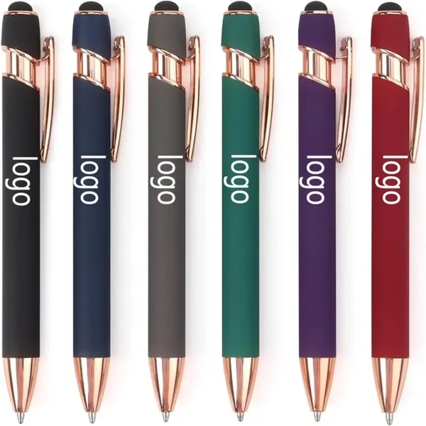 2-in-1 Stylus Retractable Ballpoint Pen - 2-in-1 Stylus Retractable Ballpoint Pen - Image 0 of 6