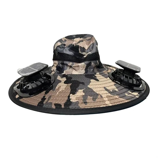 Solar Dual Fan Outdoor Sun Hat - Solar Dual Fan Outdoor Sun Hat - Image 2 of 4