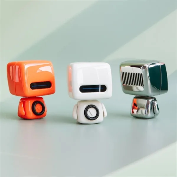 Mini Retro Rechargeable Robot Wireless Speaker Music Player - Mini Retro Rechargeable Robot Wireless Speaker Music Player - Image 2 of 2