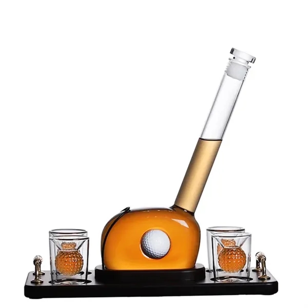 Golf Themed Whiskey Decanter Set - Golf Themed Whiskey Decanter Set - Image 1 of 3
