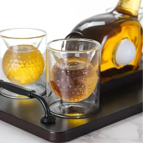 Golf Themed Whiskey Decanter Set - Golf Themed Whiskey Decanter Set - Image 2 of 3