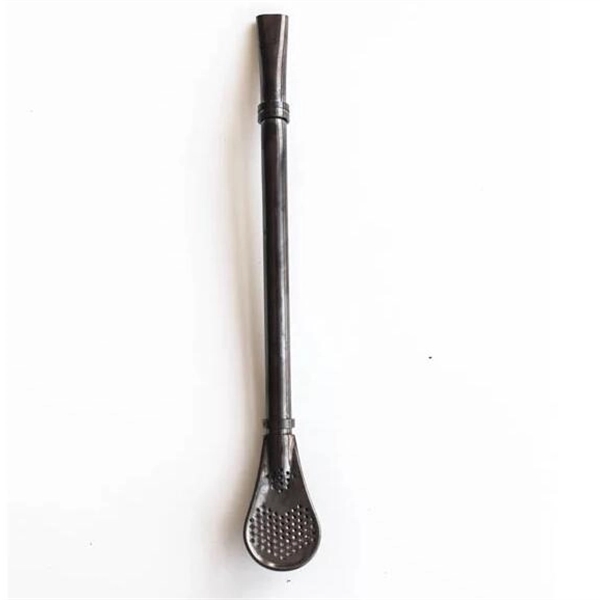 Black Stainless Steel Straw Spoon - Black Stainless Steel Straw Spoon - Image 1 of 5