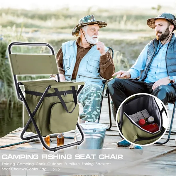 Foldable Fishing Chair with Cooler Bag - Foldable Fishing Chair with Cooler Bag - Image 2 of 3
