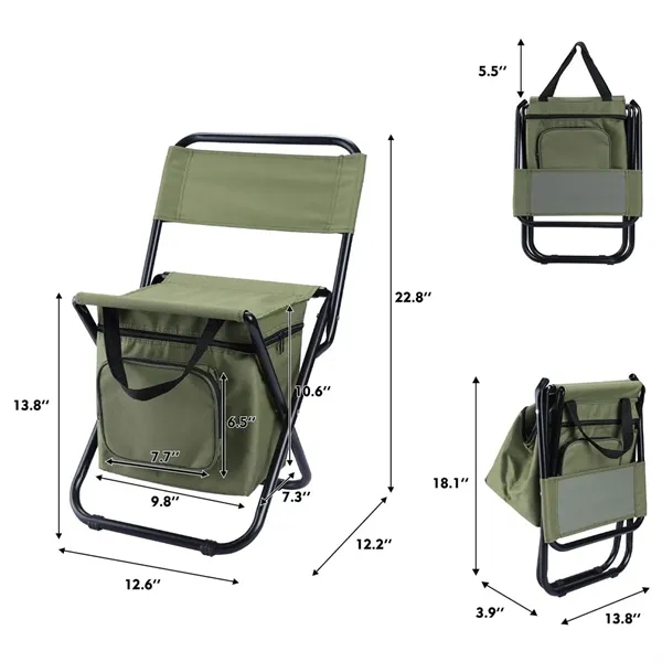Foldable Fishing Chair with Cooler Bag - Foldable Fishing Chair with Cooler Bag - Image 3 of 3