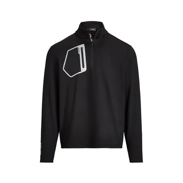 Brushed Back Tech Jersey  1/4 Zip With Reflective Pocket - Brushed Back Tech Jersey  1/4 Zip With Reflective Pocket - Image 1 of 1
