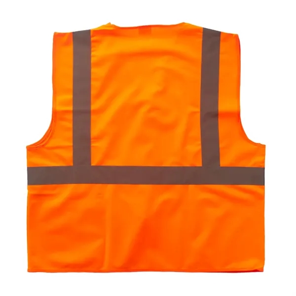 Xtreme Visibility Value Class 2 Zip Solid Vest - Xtreme Visibility Value Class 2 Zip Solid Vest - Image 2 of 2