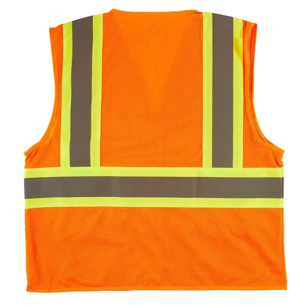 Xtreme Visibility DOT Class 2 Contrast Stripe Zip Vest - Xtreme Visibility DOT Class 2 Contrast Stripe Zip Vest - Image 1 of 1
