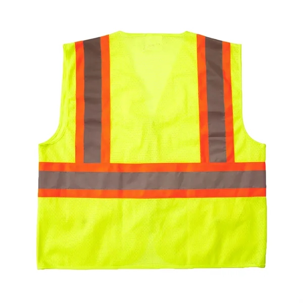 Xtreme Visibility DOT Class 2 Contrast Stripe Zip Vest - Xtreme Visibility DOT Class 2 Contrast Stripe Zip Vest - Image 1 of 1