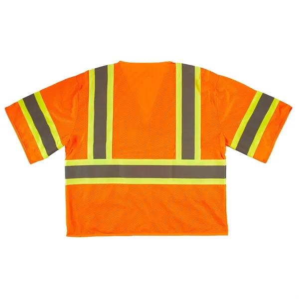 Xtreme Visibility DOT Class 3 Contrast Stripe Zip Vest - Xtreme Visibility DOT Class 3 Contrast Stripe Zip Vest - Image 1 of 1