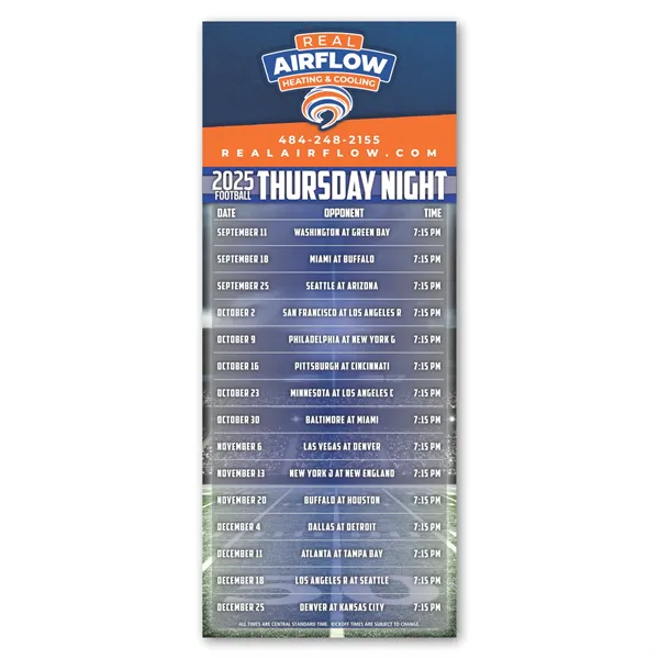 Football Schedule Magnet - Football Schedule Magnet - Image 8 of 8