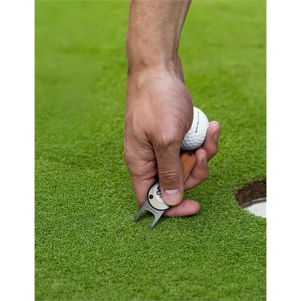 Pitchfix Woodie Golf Divot Tool with Ball Marker - Pitchfix Woodie Golf Divot Tool with Ball Marker - Image 6 of 12