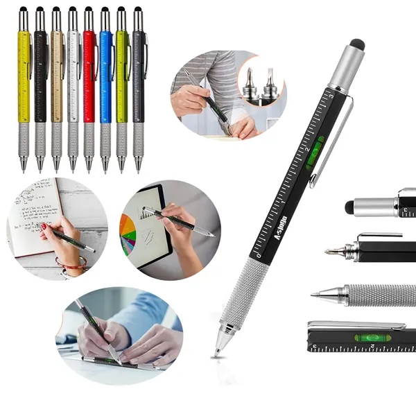 6 in 1 Multitool Pen - 6 in 1 Multitool Pen - Image 0 of 6