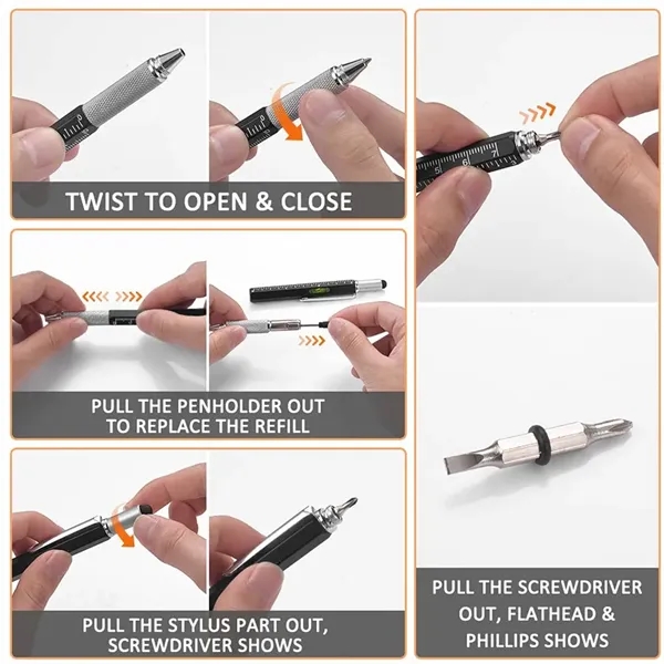 6 in 1 Multitool Pen - 6 in 1 Multitool Pen - Image 5 of 6