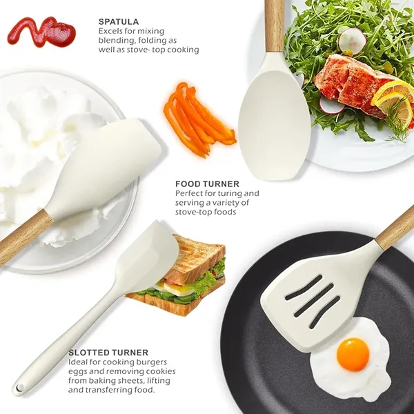 14pcs Silicone Kitchen Utensil Set - 14pcs Silicone Kitchen Utensil Set - Image 3 of 4