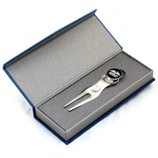 Custom Metal Divot Tool with Magnetic Ball Marker & Gift Box - Custom Metal Divot Tool with Magnetic Ball Marker & Gift Box - Image 2 of 6