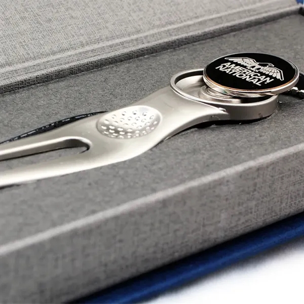 Custom Metal Divot Tool with Magnetic Ball Marker & Gift Box - Custom Metal Divot Tool with Magnetic Ball Marker & Gift Box - Image 3 of 6