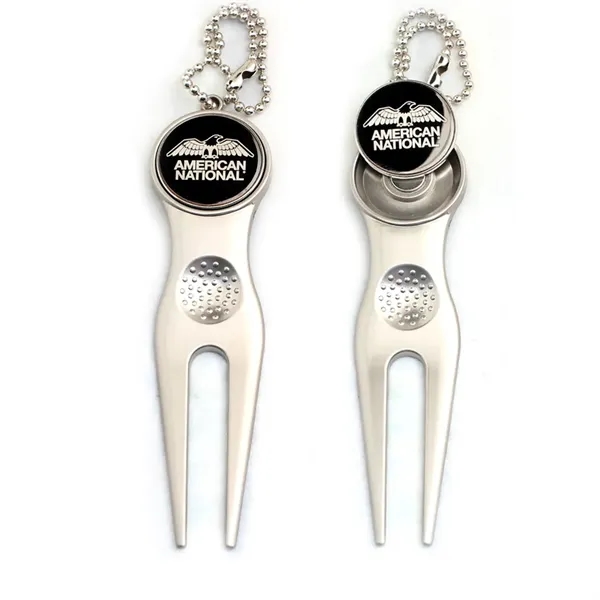 Custom Metal Divot Tool with Magnetic Ball Marker & Gift Box - Custom Metal Divot Tool with Magnetic Ball Marker & Gift Box - Image 4 of 6