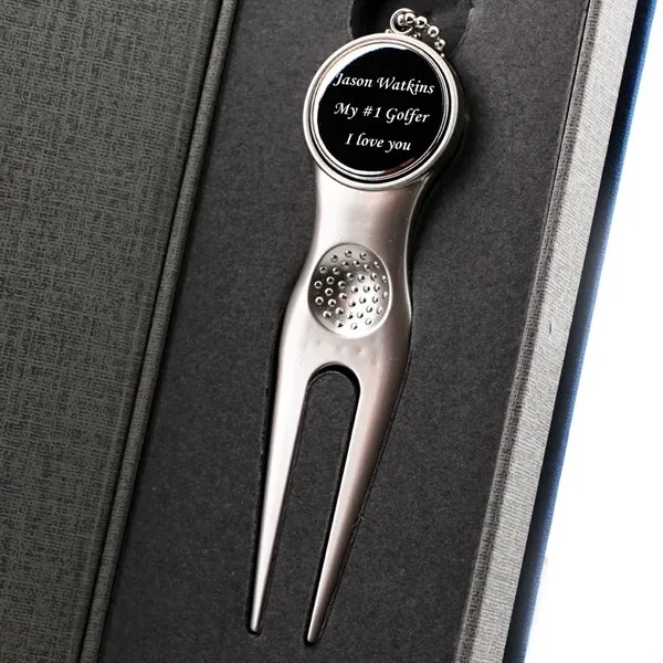 Custom Metal Divot Tool with Magnetic Ball Marker & Gift Box - Custom Metal Divot Tool with Magnetic Ball Marker & Gift Box - Image 6 of 6