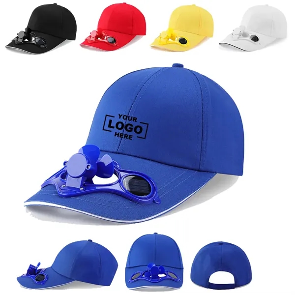 Summer Outdoor Solar Power Fan Baseball Hat Cap - Summer Outdoor Solar Power Fan Baseball Hat Cap - Image 0 of 5
