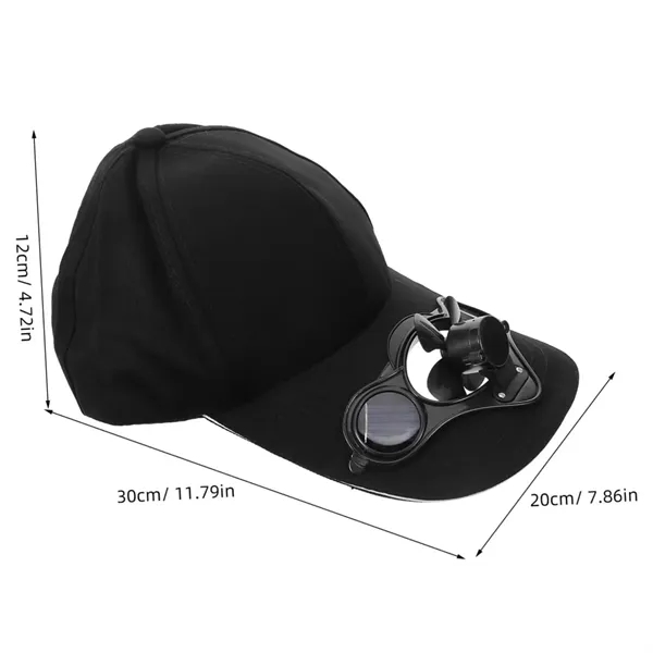 Summer Outdoor Solar Power Fan Baseball Hat Cap - Summer Outdoor Solar Power Fan Baseball Hat Cap - Image 1 of 5
