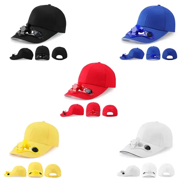 Summer Outdoor Solar Power Fan Baseball Hat Cap - Summer Outdoor Solar Power Fan Baseball Hat Cap - Image 2 of 5