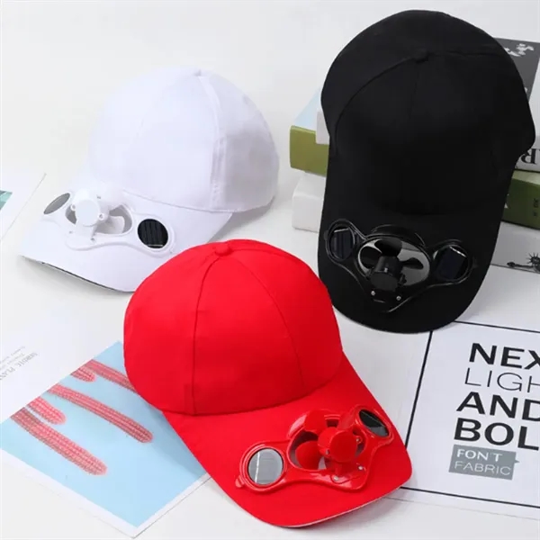 Summer Outdoor Solar Power Fan Baseball Hat Cap - Summer Outdoor Solar Power Fan Baseball Hat Cap - Image 5 of 5
