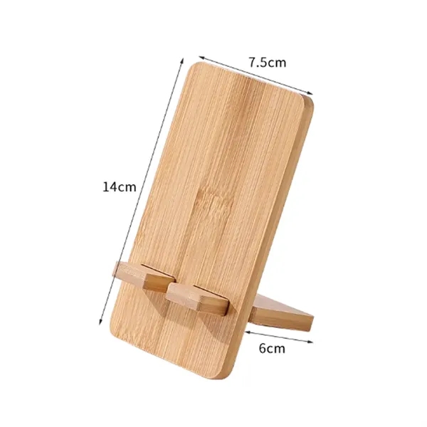 Eco Bamboo Phone Stand for Desk and Tablet Support - Eco Bamboo Phone Stand for Desk and Tablet Support - Image 1 of 4