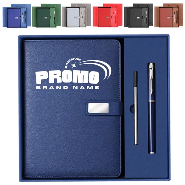 Deluxe Notebook and Pen Gift Set with Gift Bag - Deluxe Notebook and Pen Gift Set with Gift Bag - Image 0 of 6