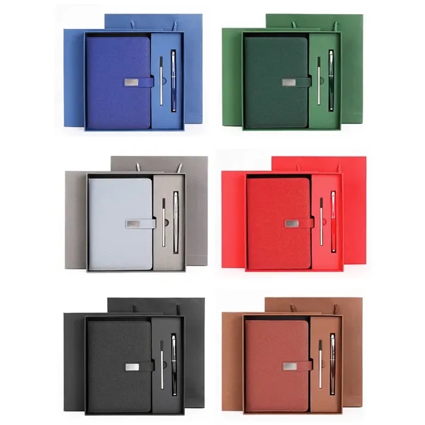 Deluxe Notebook and Pen Gift Set with Gift Bag - Deluxe Notebook and Pen Gift Set with Gift Bag - Image 2 of 6